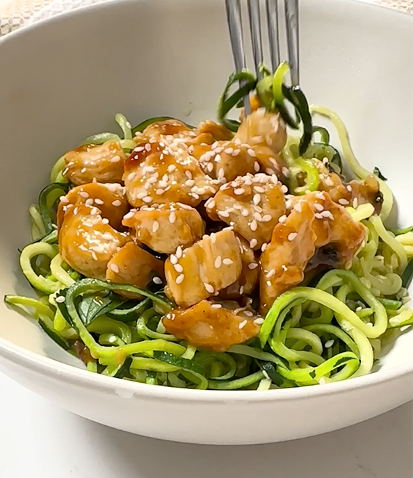 Honey Siracha Chicken Zoodles