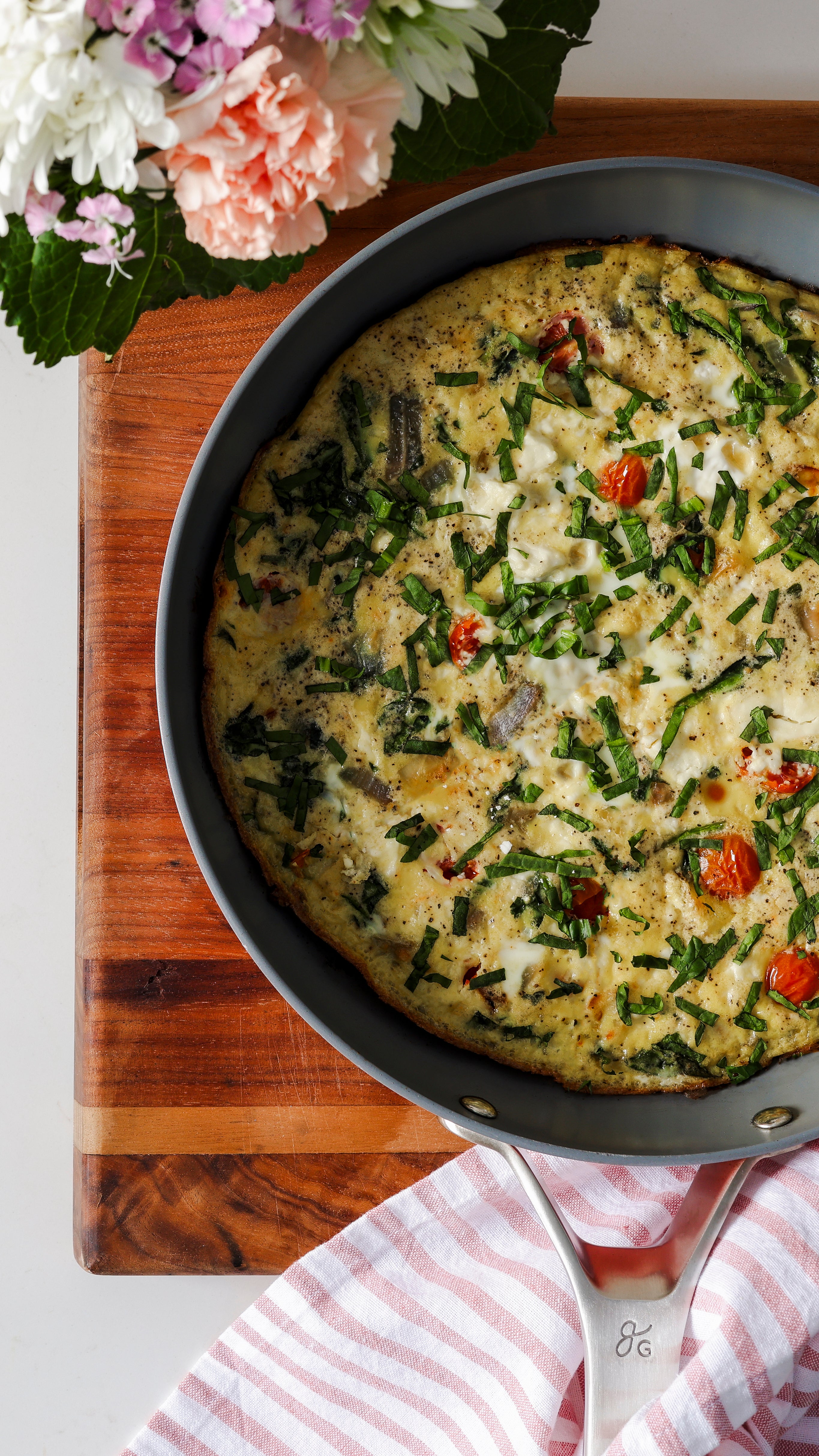 Spinach, Tomato & Feta Frittata