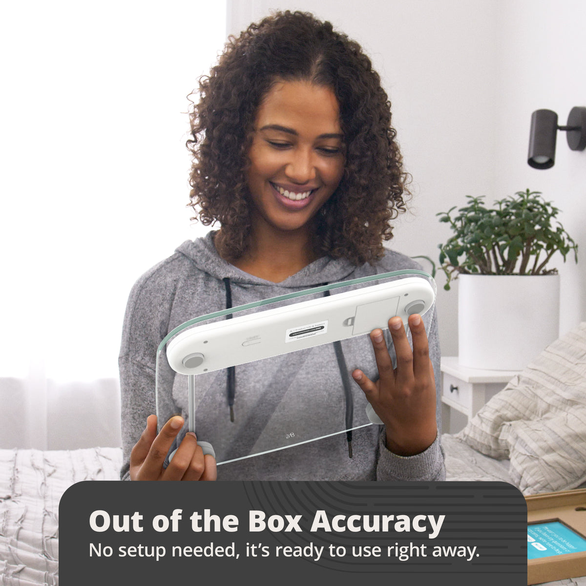 Greater Goods Digital AccuCheck Bathroom Scale for Body Weight, Clear