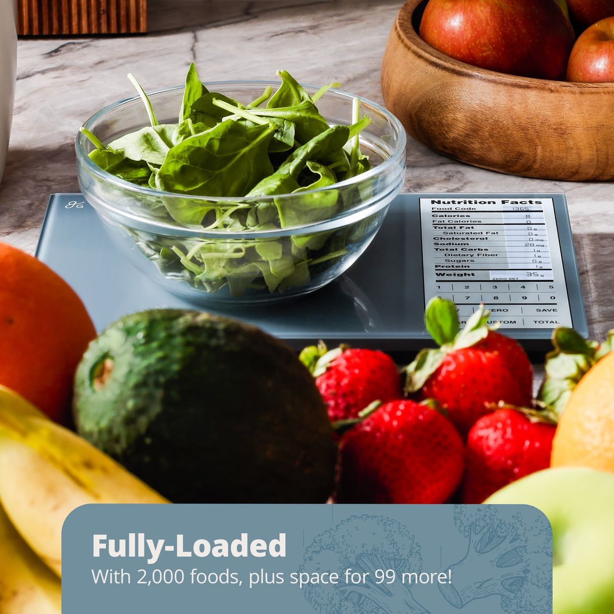 Greater Goods Nutrition Food Scale (Stone Blue)