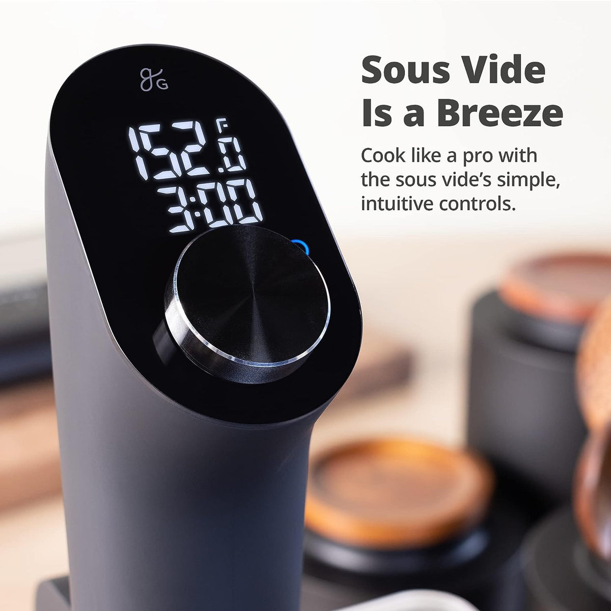 Greater Goods Sous Vide Machine and Sous Vide Container Bundle, (Onyx