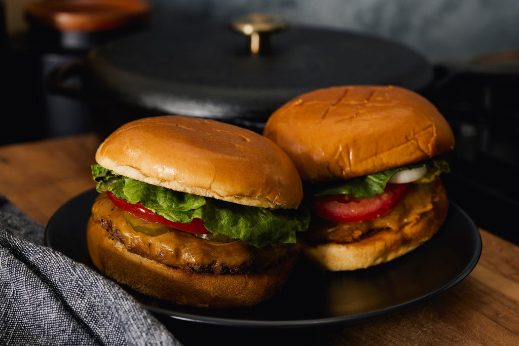 Cast Iron “Grilled” Burgers