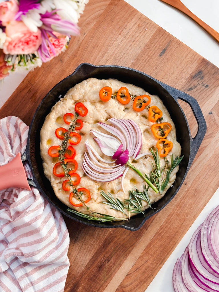 Floral Focaccia Bread