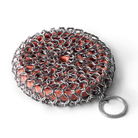 Cast Iron Chainmail Scrubber (Pink)