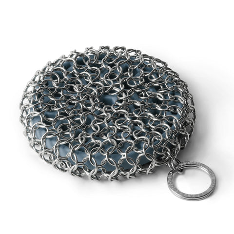 Cast Iron Chainmail Scrubber (Stone Blue)