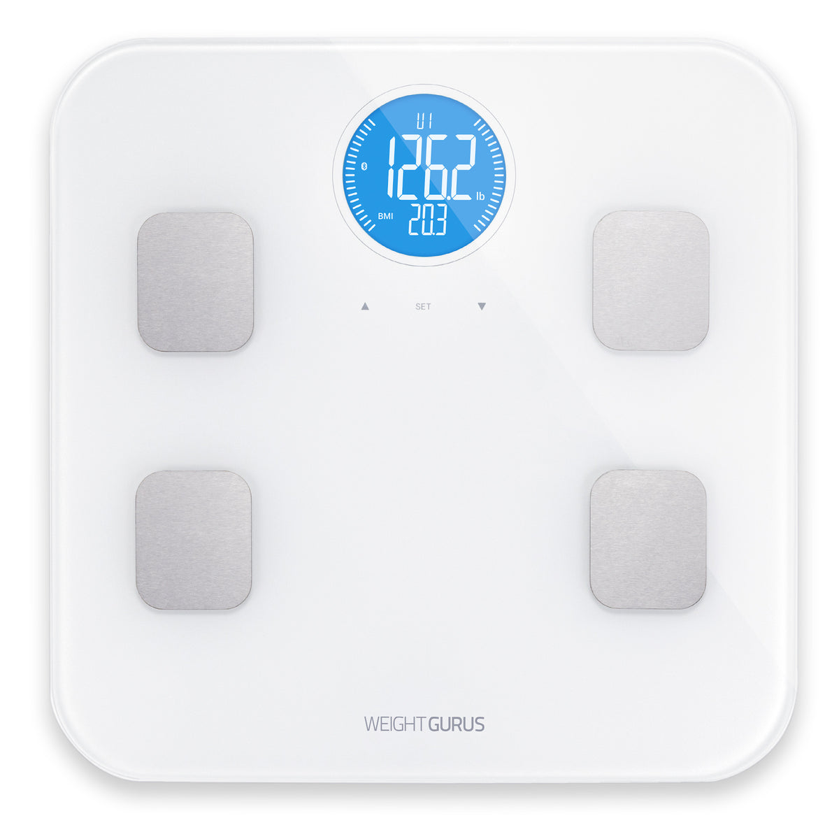Greater Goods Bluetooth Body Composition Scale, 8 Profiles, White