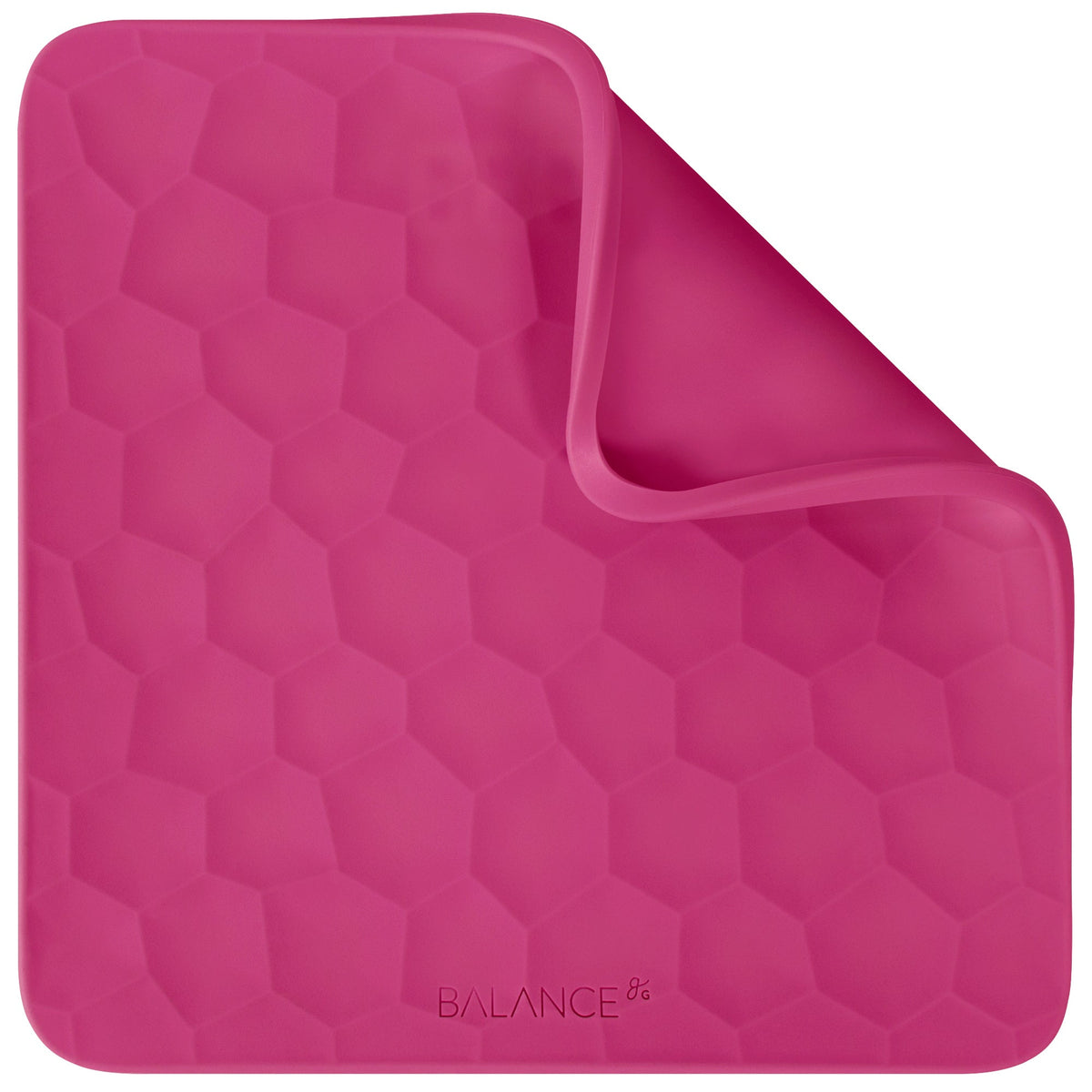 Bathroom Scale with Textured Silicone Cover, Dark Pink