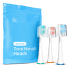 A set of three Greater Goods Electric Toothbrush Replacement Heads 
