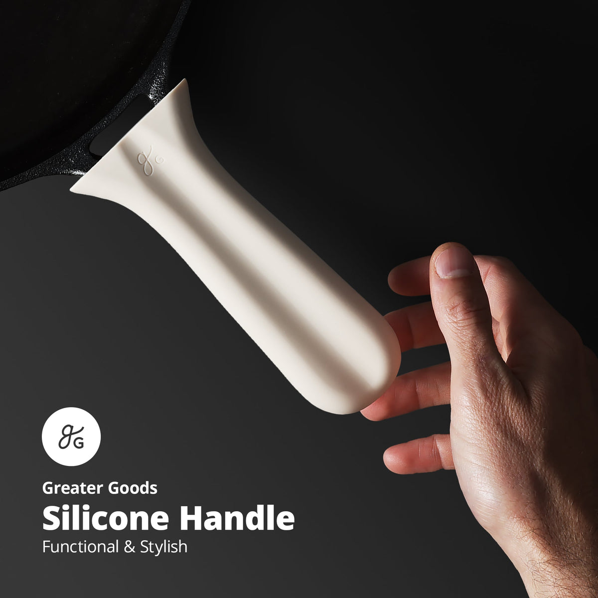 Silicone Handle for gG Cast Iron Skillets (Birch White)