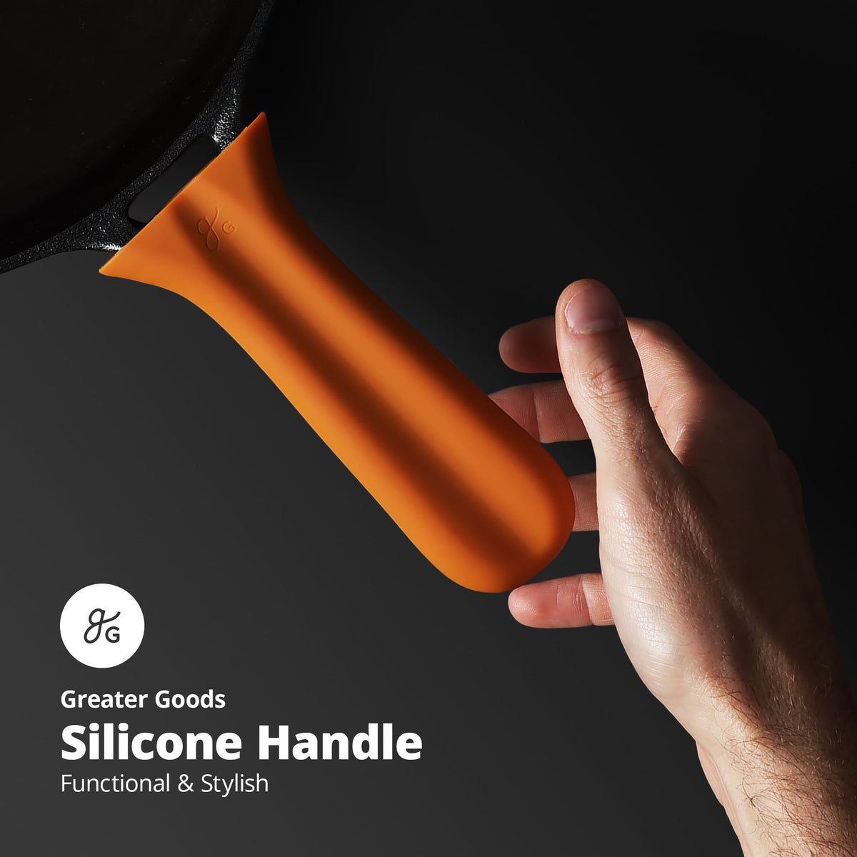 Silicone Handle for gG Cast Iron Skillets (Pumpkin Orange -Limited Edition)
