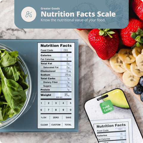 Food Source Scale Greater Goods Nutrition Food Scale