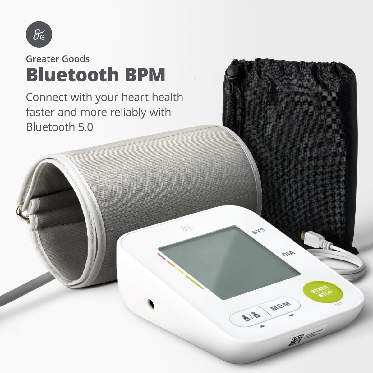Greater Goods Bluetooth Blood Pressure Monitor