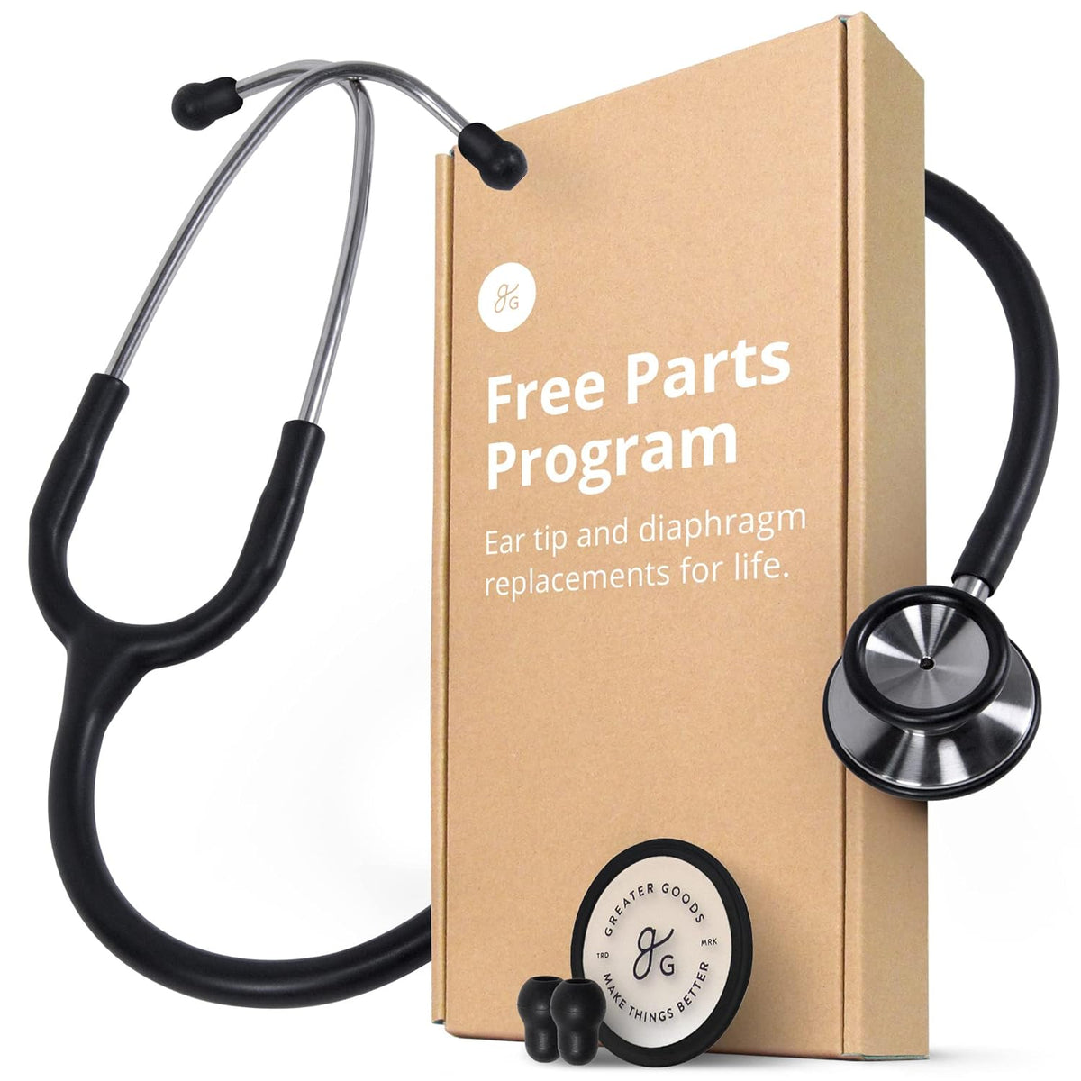 Greater Goods Premium Stethoscope and All-in-One Sphygmomanometer Bundle