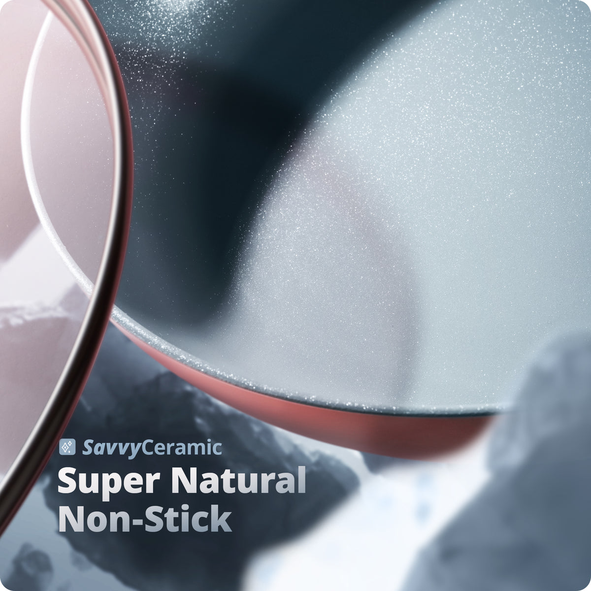 Super Natural Non-Stick: Naturally Derived Ceramic, Abnormally Slick, Easy Cleanup, Extraordinarily Built (Pink)