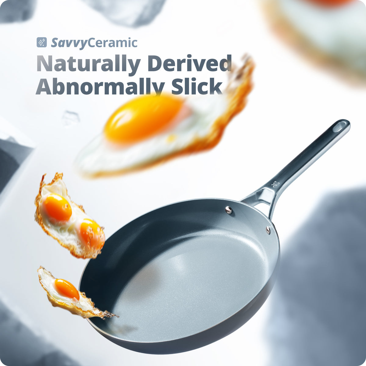Super Natural Non-Stick: Naturally Derived Ceramic, Abnormally Slick, Easy Cleanup, Extraordinarily Built (Midnight Gray)