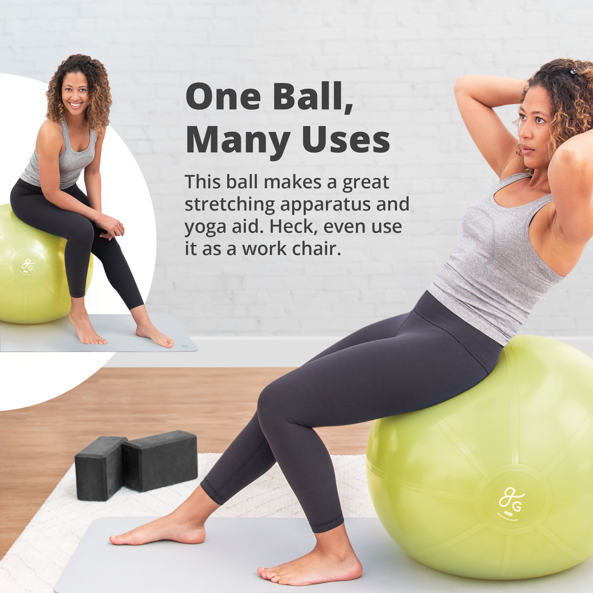 Exercise Ball (Avocado Green/ 65cm)