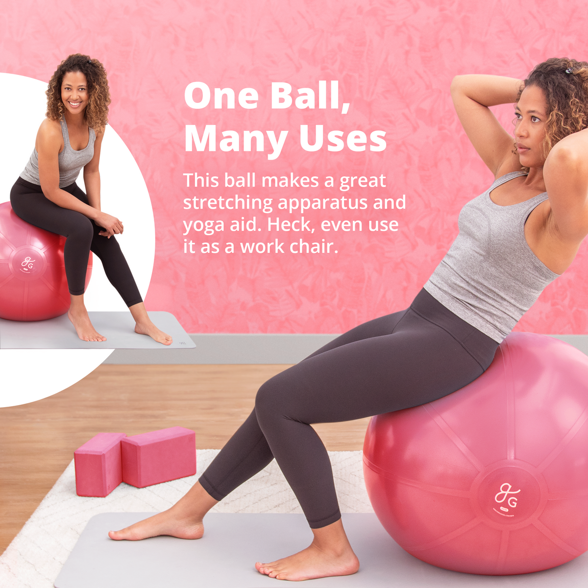 Exercise Ball (Watermelon Pink/ 75cm)