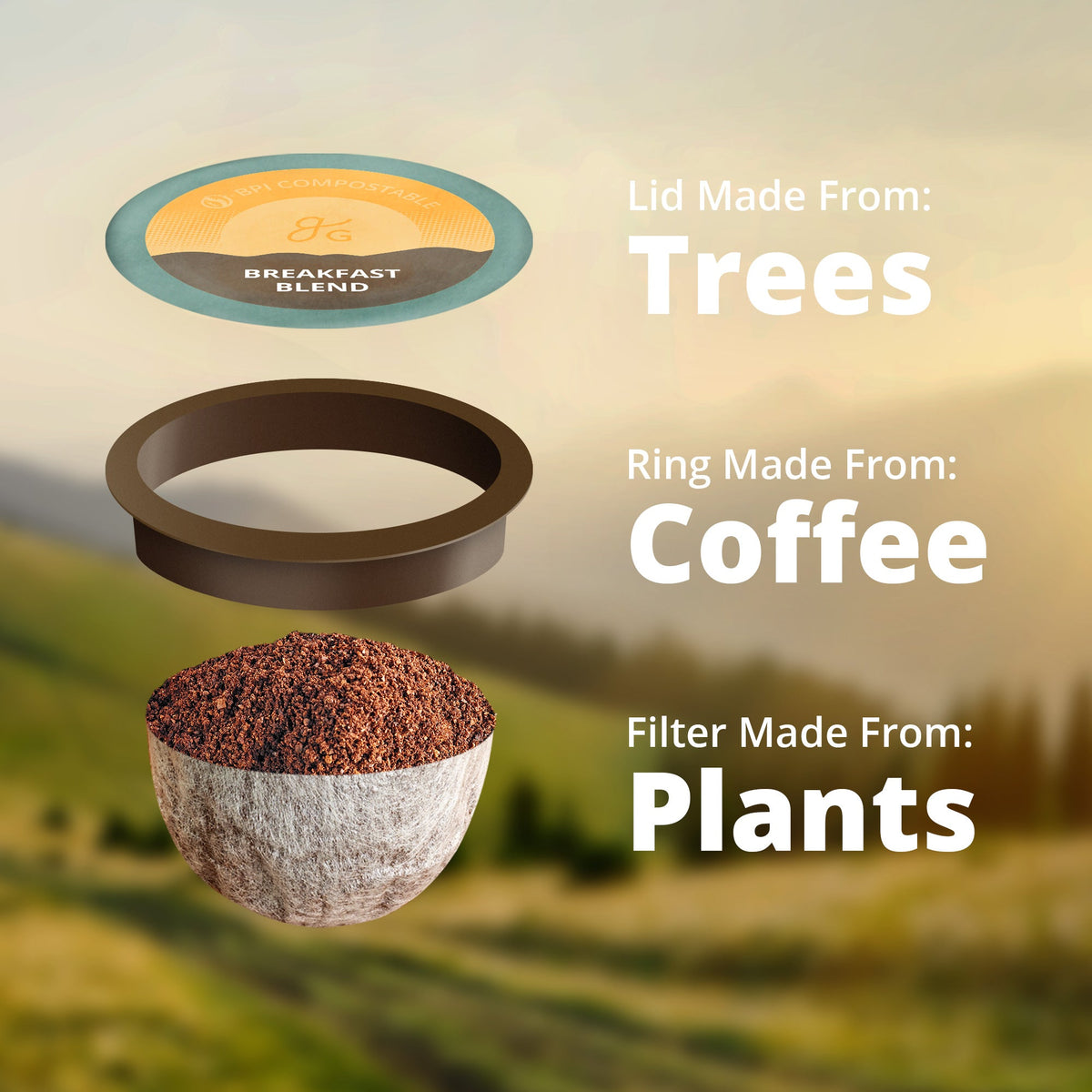 Compostable K-Cup Coffee Pods (72 Pack) - Greater Goods