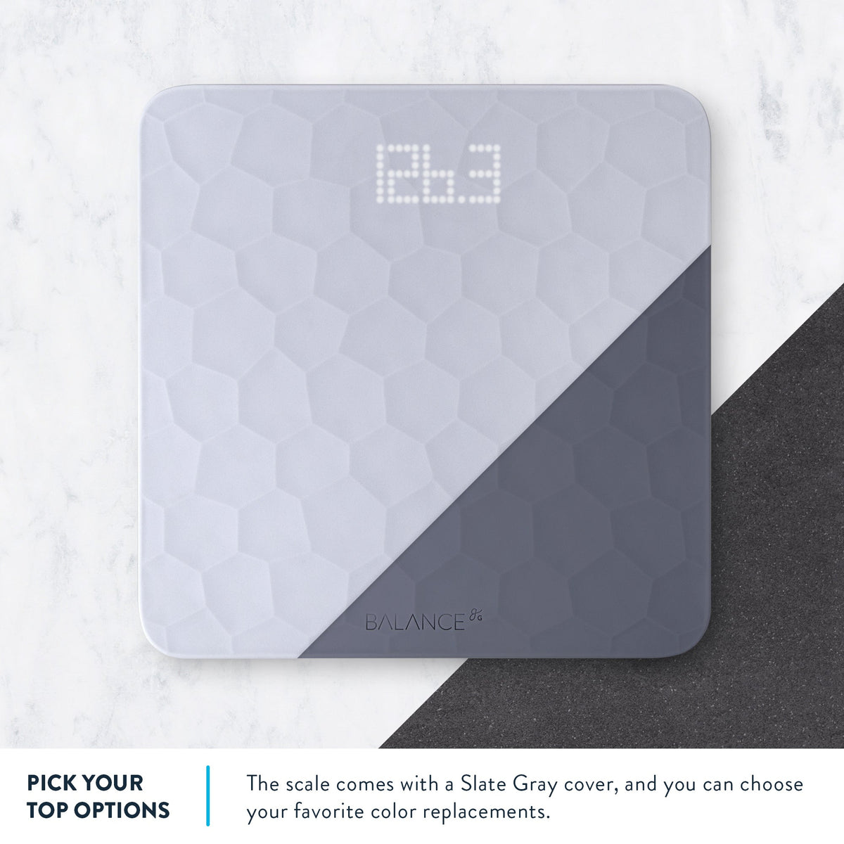 Bathroom Scale with Textured Silicone Cover, Light Gray