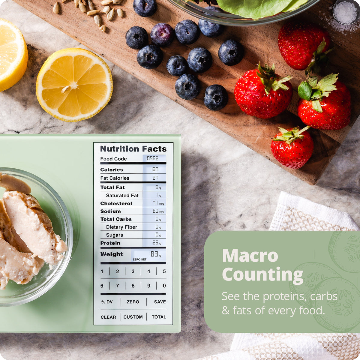 Nutrition Food Scale (Backlit)