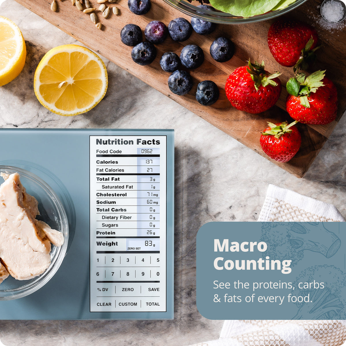 Nutrition Food Scale (Backlit)