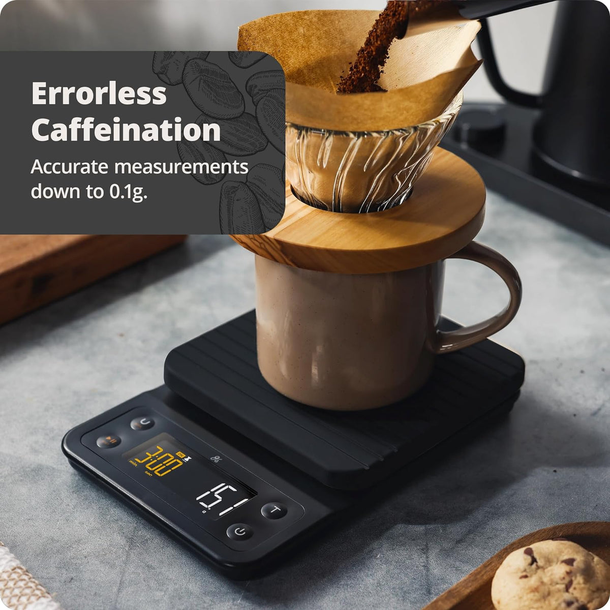 Greater Goods Electric Gooseneck Kettle and Coffee Scale Bundle, (Onyx Black)