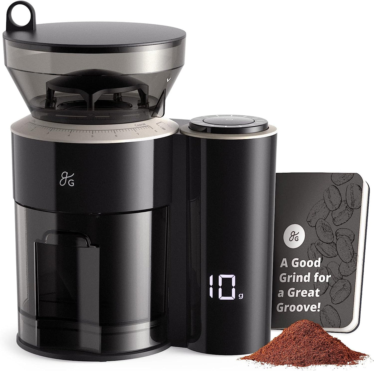 Greater Goods Electric Gooseneck Kettle and Coffee Grinder Bundle, Onyx Black