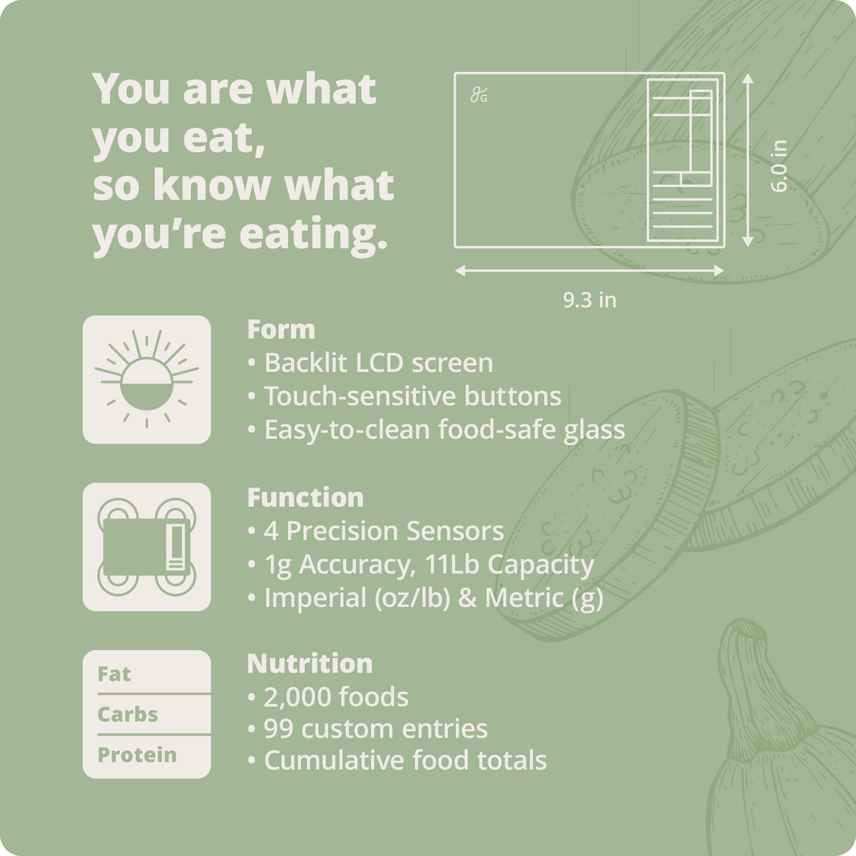 Nutrition Food Scale (Backlit)