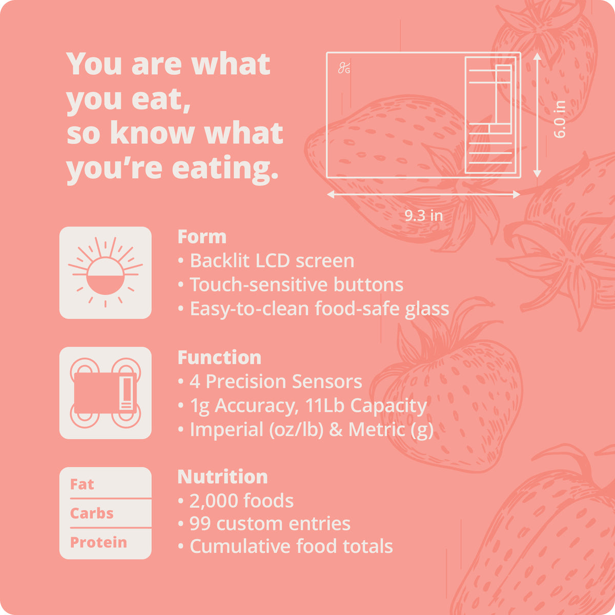 Nutrition Food Scale (Backlit)