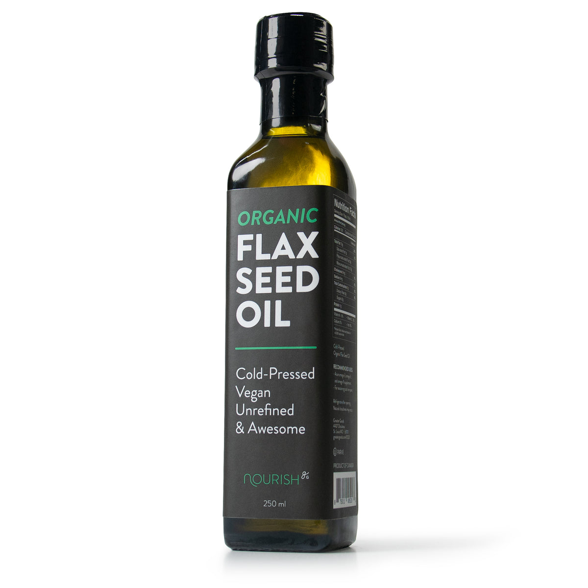 Organic Flaxseed Oil (250ML) - Greater Goods